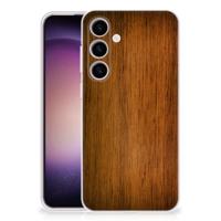 Samsung Galaxy S24 | Bumper Hoesje | Donker Hout