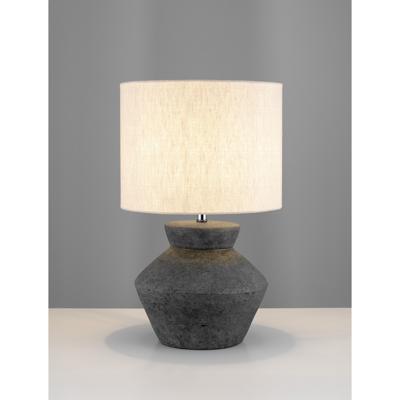 Lyora TafellampPlumage antraciet met crème kap - 9001069