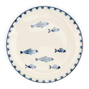 Riviera Maison - Como Catch Dinner Plate - Blauw | White