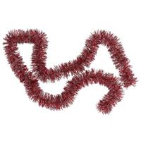 Kerstslinger?- rood met sneeuw - 180 x 7 cm - folie - kerstboom versiering