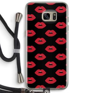 Lips: Samsung Galaxy S7 Edge Transparant Hoesje met koord