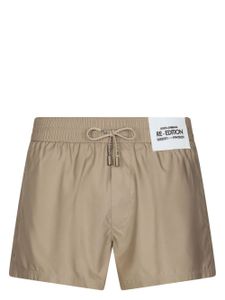 Dolce & Gabbana short de bain à patch logo - Tons neutres