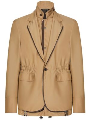 Dolce & Gabbana blazer superposé à design structuré - Tons neutres