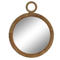 Items Wandspiegel - rotan lijst - rond - D40 cm