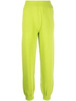 MSGM pantalon en maille à logo brodé - Vert