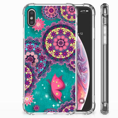 Apple iPhone Xs Max Back Cover Cirkels en Vlinders Apple iPhone Xs Max Back Cover Cirkels en Vlinders