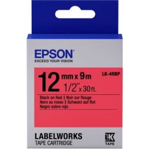 Epson C53S654007 Zwart op rood labelprinter-tape