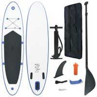 VidaXL Stand Up Paddleboardset opblaasbaar blauw en wit - thumbnail