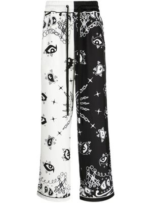 Haculla pantalon droit à imprimé cachemire - Noir