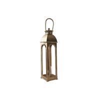 Lantaarn Home ESPRIT Gouden Aluminium Kristal Vintage 17 x 17 x 78 cm