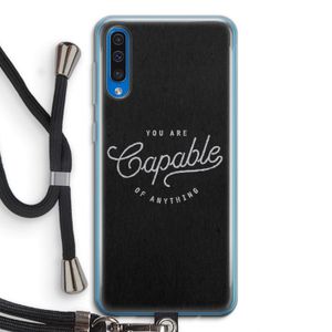 Capable: Samsung Galaxy A50 Transparant Hoesje met koord