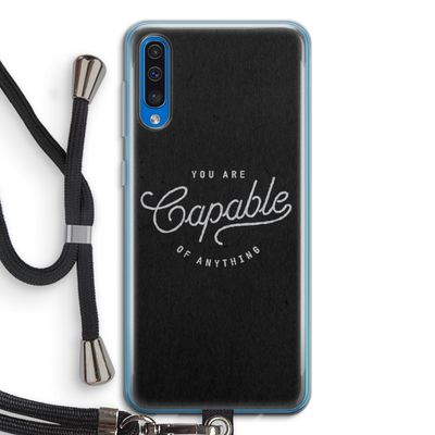 Capable: Samsung Galaxy A50 Transparant Hoesje met koord
