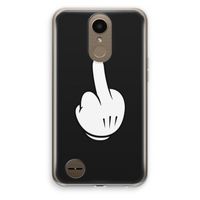 Middle finger black: LG K10 (2017) Transparant Hoesje Middle finger black: LG K10 (2017) Transparant Hoesje