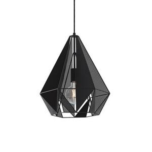 QAZQA Industriële hanglamp zwart met mesh - Carcass