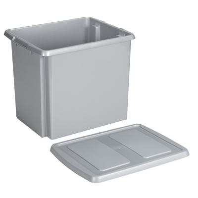 Sunware opslagbox - 45 liter - lichtgrijs - kunststof - 45 x 36 x 36 cm - met deksel