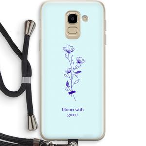 Bloom with grace: Samsung Galaxy J6 (2018) Transparant Hoesje met koord