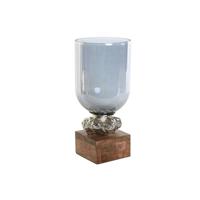 Kaarshouder DKD Home Decor 16,5 x 16,5 x 38,5 cm Kristal Aluminium