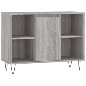 The Living Store Badkaast Pacific - Badkaast - 80 x 33 x 60 cm - Grijs Sonoma Eiken