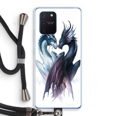 Yin Yang Dragons: Samsung Galaxy Note 10 Lite Transparant Hoesje met koord