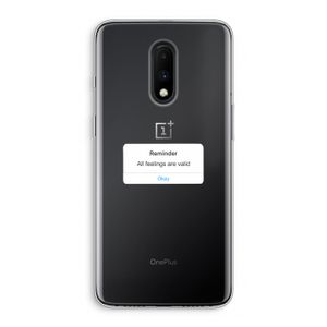 Reminder: OnePlus 7 Transparant Hoesje