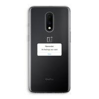 Reminder: OnePlus 7 Transparant Hoesje