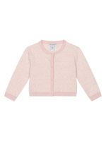 Dolce & Gabbana Kids logo-intarsia round-neck cardigan - Rose