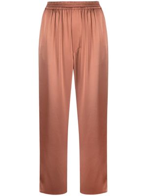 Nanushka pantalon court à taille élastiquée - Orange