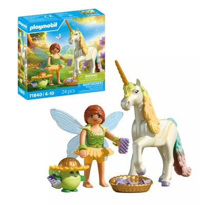 PLAYMOBIL verzameleenhoorn: Regenboogbloem met fee 71840