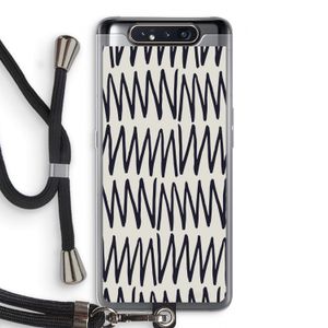 Marrakech Zigzag: Samsung Galaxy A80 Transparant Hoesje met koord