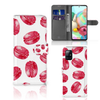 Samsung Galaxy A71 Book Cover Pink Macarons - thumbnail