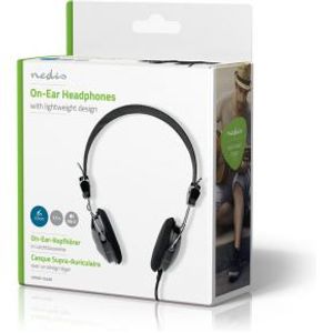 Nedis HPWD1104BK hoofdtelefoon/headset Bedraad Hoofdband Oproepen/muziek Zwart