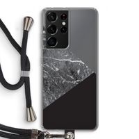 Combinatie marmer: Samsung Galaxy S21 Ultra Transparant Hoesje met koord