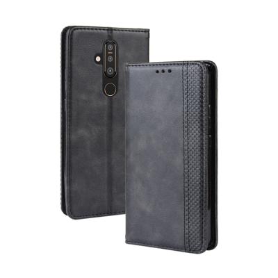 Magnetische gesp retro Crazy Horse textuur horizontale Flip lederen case voor Nokia X71/8 1 Plus met houder & card slots & fotolijst (zwart)