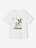 Jongensshirt met grafisch motief wit