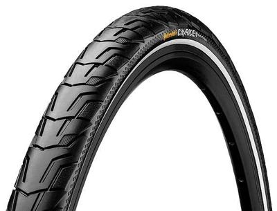 Buitenband Continental Ride City Puncture ProTection 28 x 1.40" / 37-622mm - zwart met reflectie