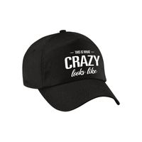 This is what crazy looks like pet / cap zwart voor dames en heren