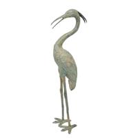 A BRONZE SCULPTURE OF A HERON A BRONZE SCULPTURE OF A HERON