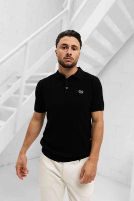 Quotrell Couture Cairo Knitted Polo Heren Zwart/Wit - Maat S - Kleur: Zwart | Soccerfanshop
