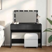 Kaptafel met LED-verlichting 100x40x120 cm zwart