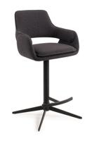 Jesper Home Draaibare Barkruk 'Oketo' kleur Indigo Ink (zithoogte 65cm)