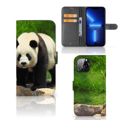 iPhone 13 Pro Max | Telefoonhoesje | Met pasjeshouder | Panda
