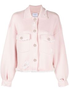 Barrie veste en maille à franges - Rose