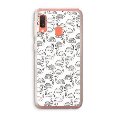 Zwanen: Samsung Galaxy A20e Transparant Hoesje