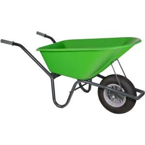 Kruiwagen gecoat 100 liter lime groen - Anti-lek band