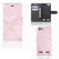 Lenovo Vibe K5 Bookcase Marble Pink - Origineel Cadeau Vriendin - thumbnail