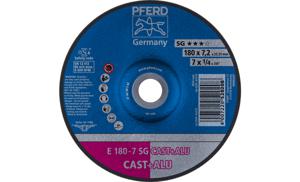 PFERD 62217681 E 180-7 SG CAST+ALU Afbraamschijf gebogen Diameter 180 mm Boordiameter 22.23 mm Aluminium legering, Grijs/grauw sferoïdisch gietijzer, Giethuid