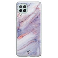 Samsung Galaxy A22 4G siliconen hoesje - Marmer paars