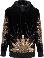 Balmain hoodie en coton à détails appliqués - Noir