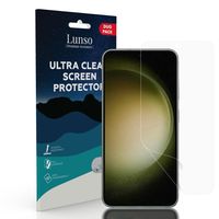 Lunso - Samsung Galaxy S23 - Duo Pack (2 stuks) Beschermfolie - Full Cover Screen protector