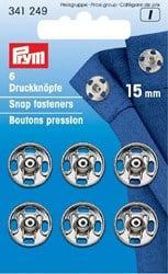 Prym Drukkers Zilver 15mm